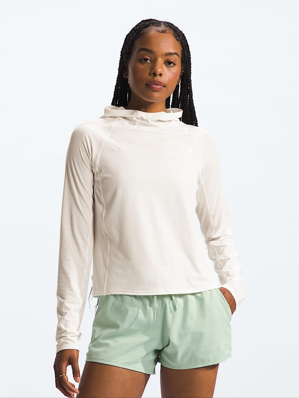 NORTH FACE Women's Adventure Sun Hoodie In White Dune L.